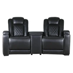2 fauteuils modulaires électriques inclinables avec console en angle et porte-gobelets - 3 mcx