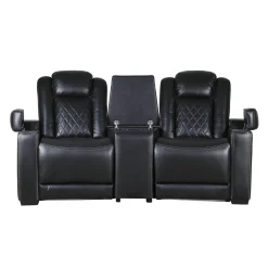 2 fauteuils modulaires électriques inclinables avec console en angle et porte-gobelets - 3 mcx