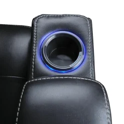 2 fauteuils modulaires électriques inclinables avec console en angle et porte-gobelets - 3 mcx