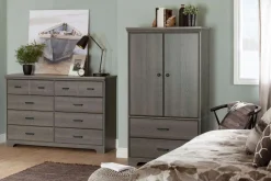 Armoire 2 portes avec tiroirs - South Shore