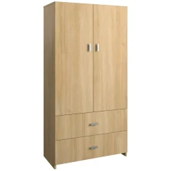 Armoire avec 2 grands tiroirs- naturel