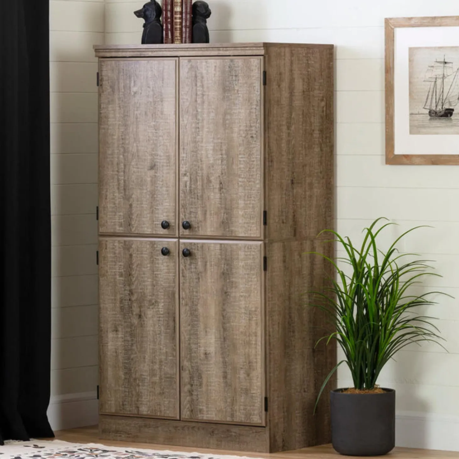 Armoire de rangement 4 portes - South Shore