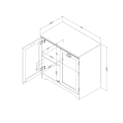Armoire de rangement avec 2 portes - South Shore