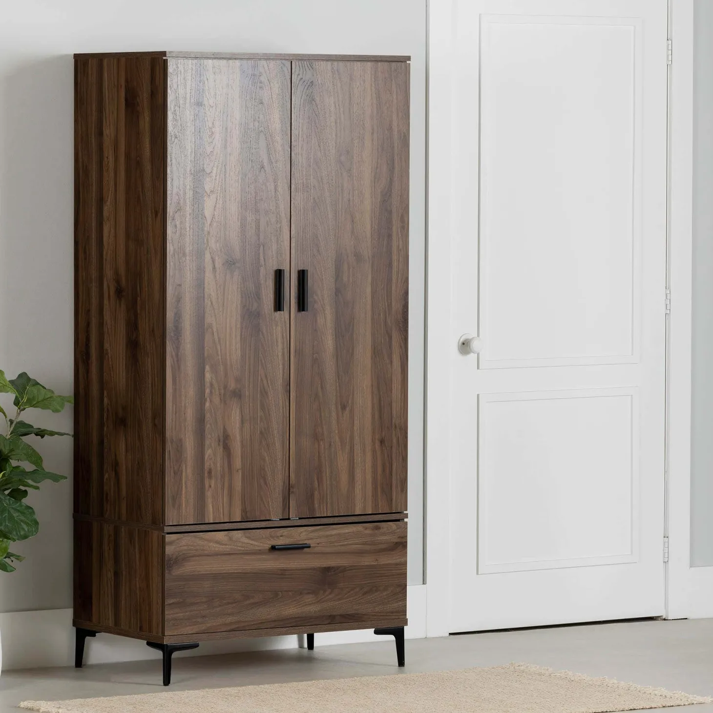 Armoire penderie avec portes et tiroir - South Shore