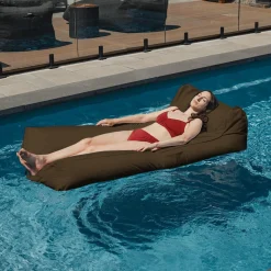 Bean bag flottant pour la piscine - brun