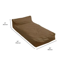 Bean bag flottant pour la piscine - brun