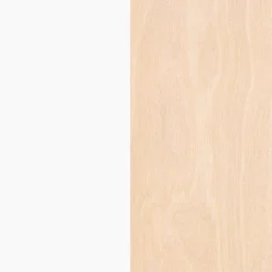 Bibliothèque atypik, blanc et merisier - Nexera