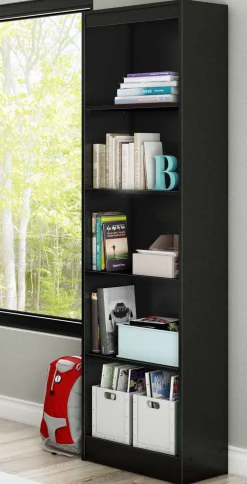 Bibliothèque étroite 5 tablettes - South Shore