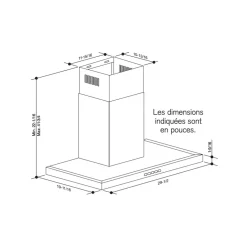 BROAN Hotte cheminée Cheminée Acier inoxydable 30