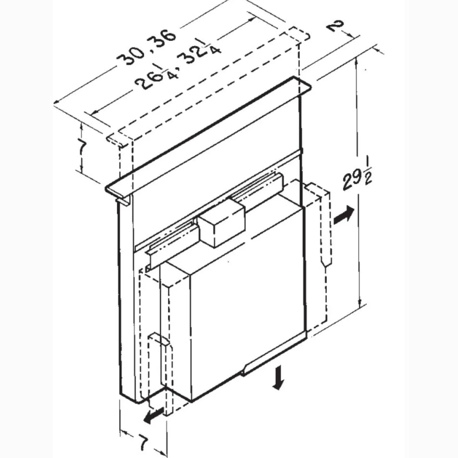 BROAN Hotte rétractable Encastré Acier inoxydable 30" , 480 PI3/MIN-273003