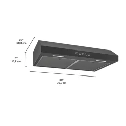 BROAN Hotte Standard Inox noir 30