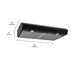 BROAN Hotte Standard Noir 30" , 350 PI3/MIN-MTR1303BL
