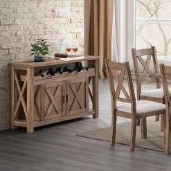 Buffet en bois avec râtelier