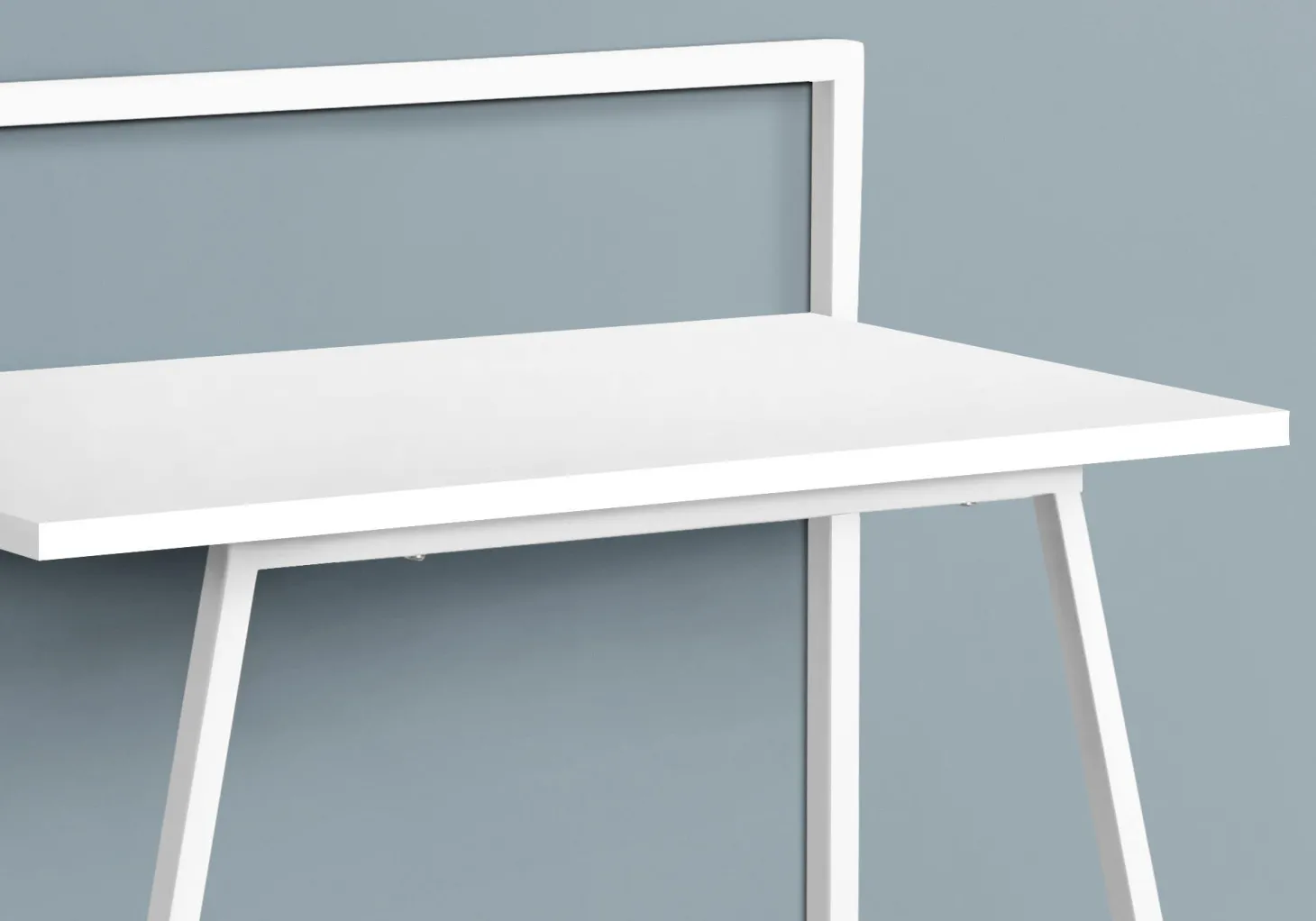 Bureau - 30"L, juvenile blanc, métal blanc - Monarch
