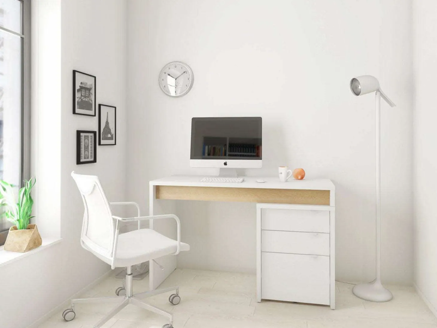 Bureau et filière 3 tiroirs - Nexera
