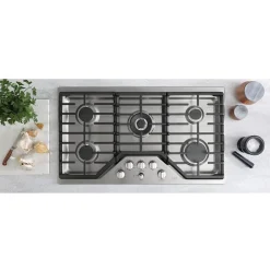CAFE Plaque de cuisson Gaz Acier inoxydable 36