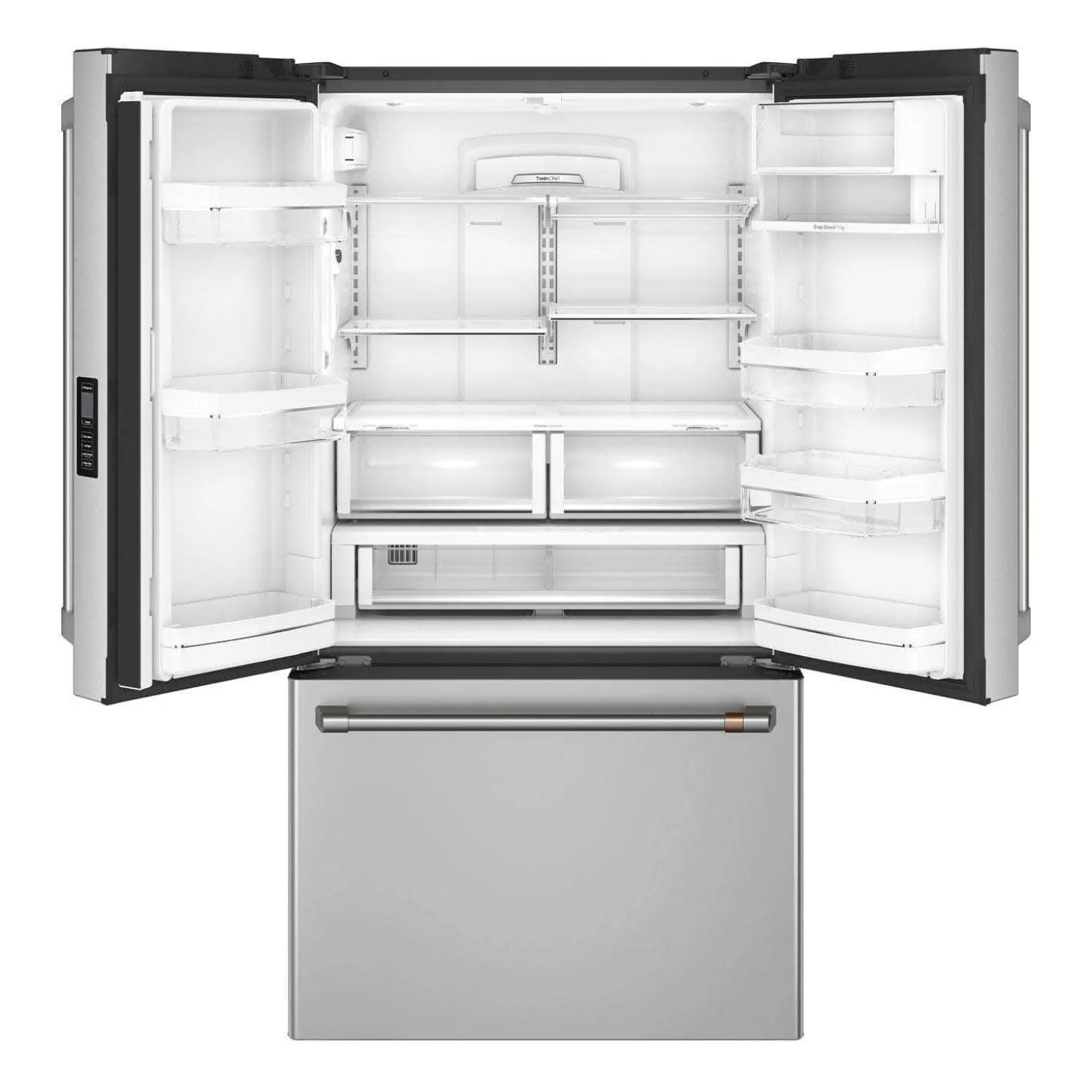 CAFE Réfrigérateur 23,1 pi3 36 po Acier inoxydable Congélateur en bas, Portes françaises - CWE23SP2MS1