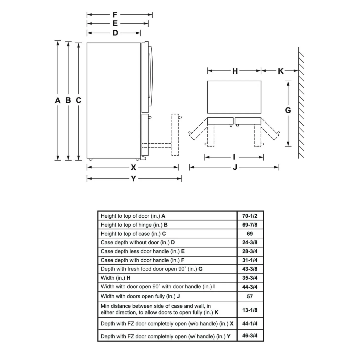 CAFE Réfrigérateur 23,1 pi3 36 po Acier inoxydable Congélateur en bas, Portes françaises - CWE23SP2MS1