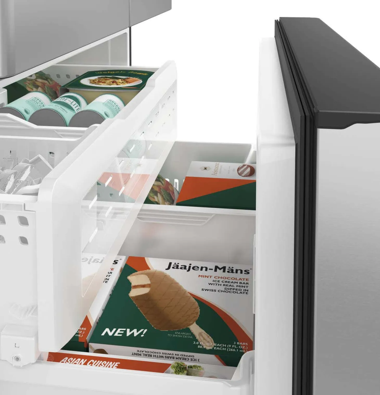 CAFE Réfrigérateur 23,1 pi3 36 po Acier inoxydable Congélateur en bas, Portes françaises - CWE23SP2MS1
