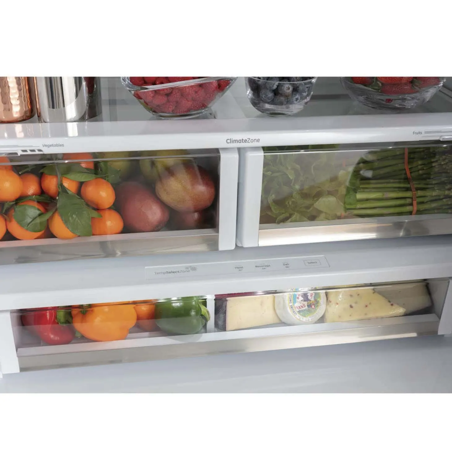 CAFE Réfrigérateur 23,1 pi3 36 po Acier inoxydable Congélateur en bas, Portes françaises - CWE23SP2MS1