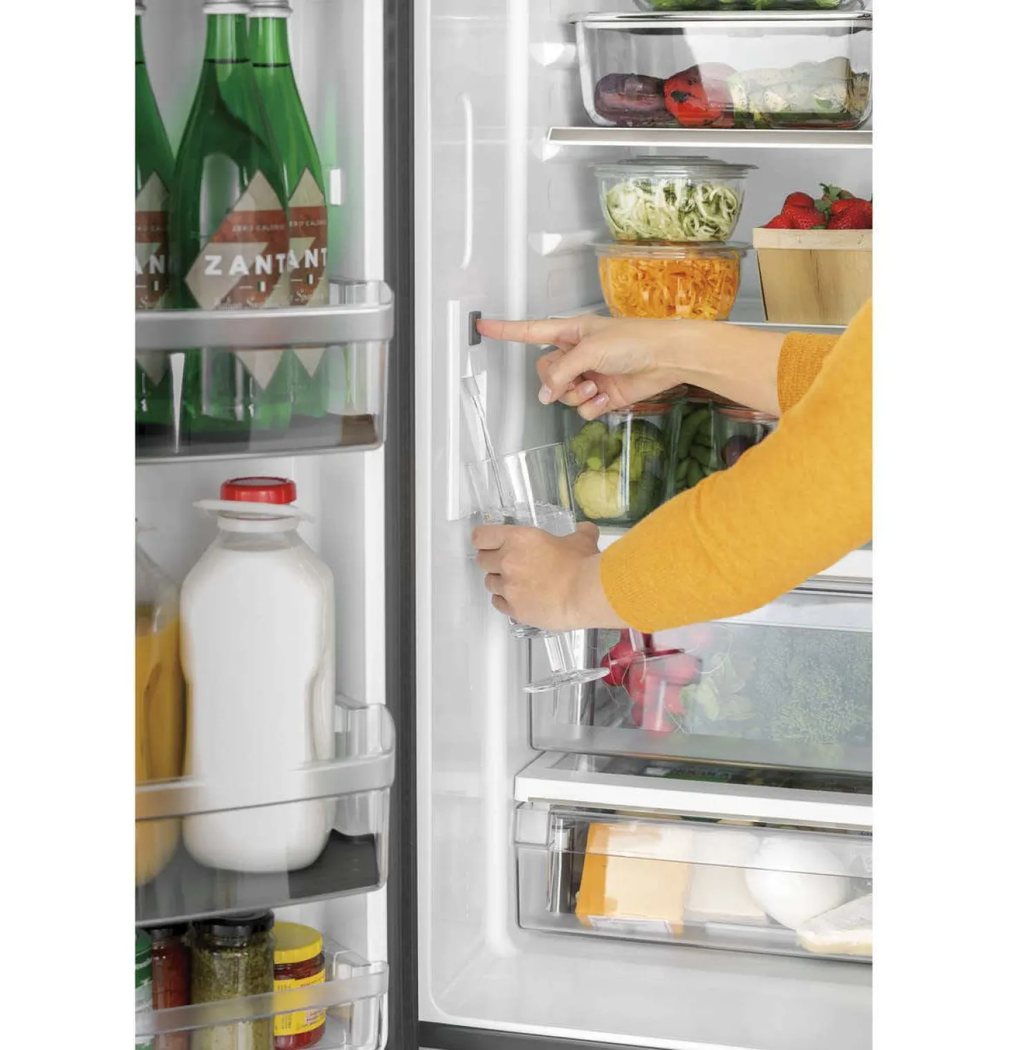 CAFE Réfrigérateur 18,6 pi3 33 po Acier inoxydable Congélateur en bas, Portes françaises - CWE19SP2NS1