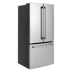 CAFE Réfrigérateur 18,6 pi3 33 po Acier inoxydable Congélateur en bas, Portes françaises - CWE19SP2NS1