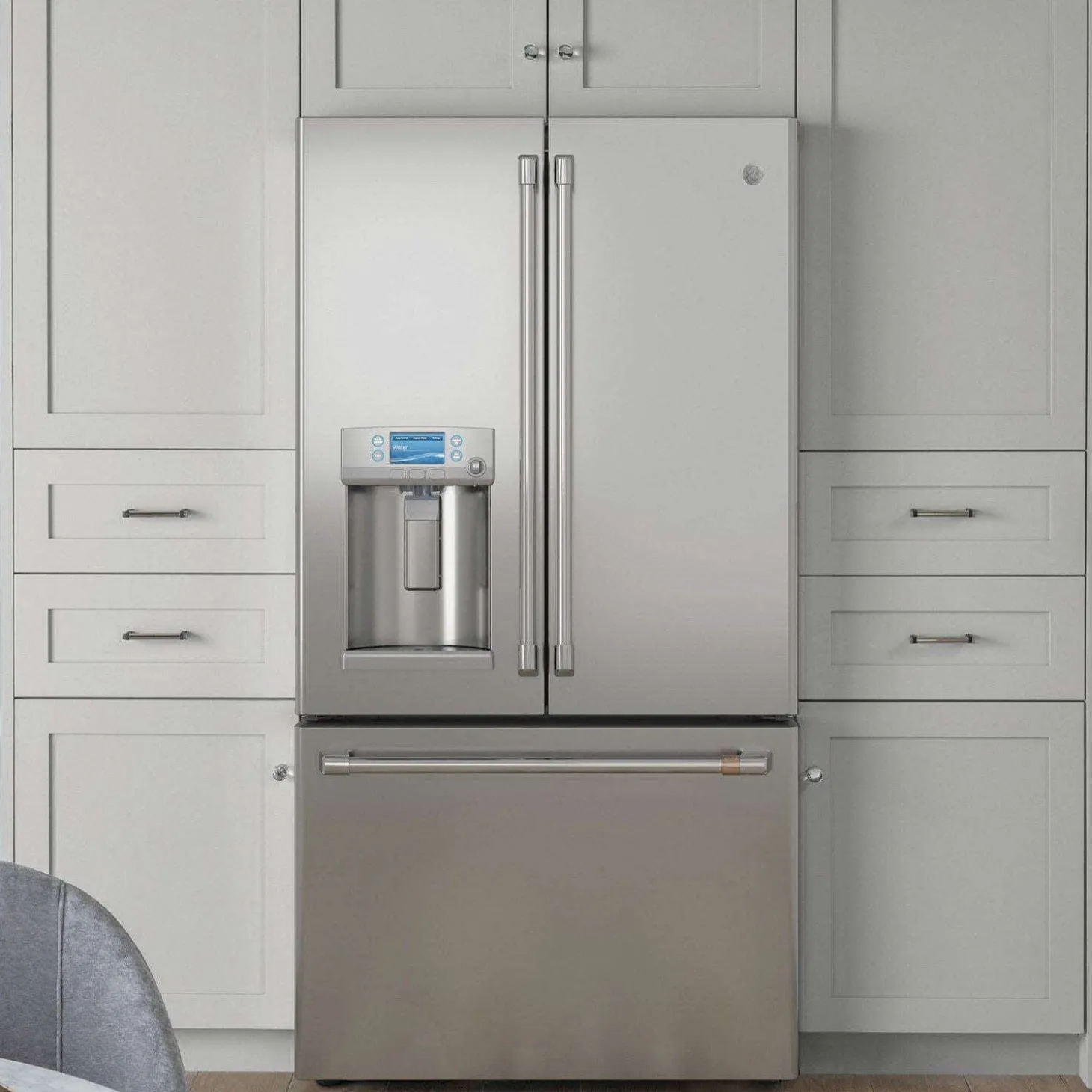 CAFE Réfrigérateur 22,1 pi3 36 po Acier inoxydable Congélateur en bas, Portes françaises - CYE22TP2MS1