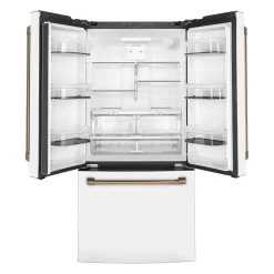 CAFE Réfrigérateur 18,6 pi3 33 po Blanc Congélateur en bas, Portes françaises - CWE19SP4NW2