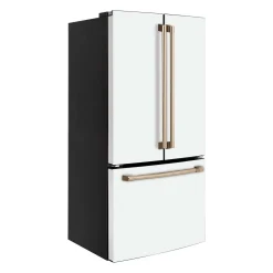 CAFE Réfrigérateur 18,6 pi3 33 po Blanc Congélateur en bas, Portes françaises - CWE19SP4NW2