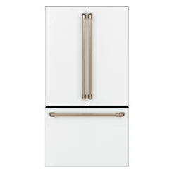 CAFE Réfrigérateur 23,1 pi3 36 po Blanc Congélateur en bas, Portes françaises - CWE23SP4MW2