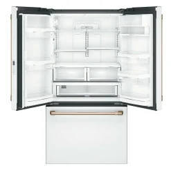 CAFE Réfrigérateur 23,1 pi3 36 po Blanc Congélateur en bas, Portes françaises - CWE23SP4MW2