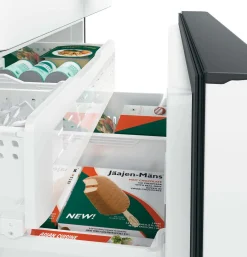 CAFE Réfrigérateur 23,1 pi3 36 po Blanc Congélateur en bas, Portes françaises - CWE23SP4MW2