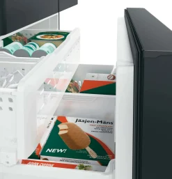 CAFE Réfrigérateur 23,1 pi3 36 po Noir Congélateur en bas, Portes françaises - CWE23SP3MD1