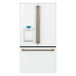 CAFE Réfrigérateur 22,1 pi3 36 po Blanc Congélateur en bas, Portes françaises - CYE22TP4MW2