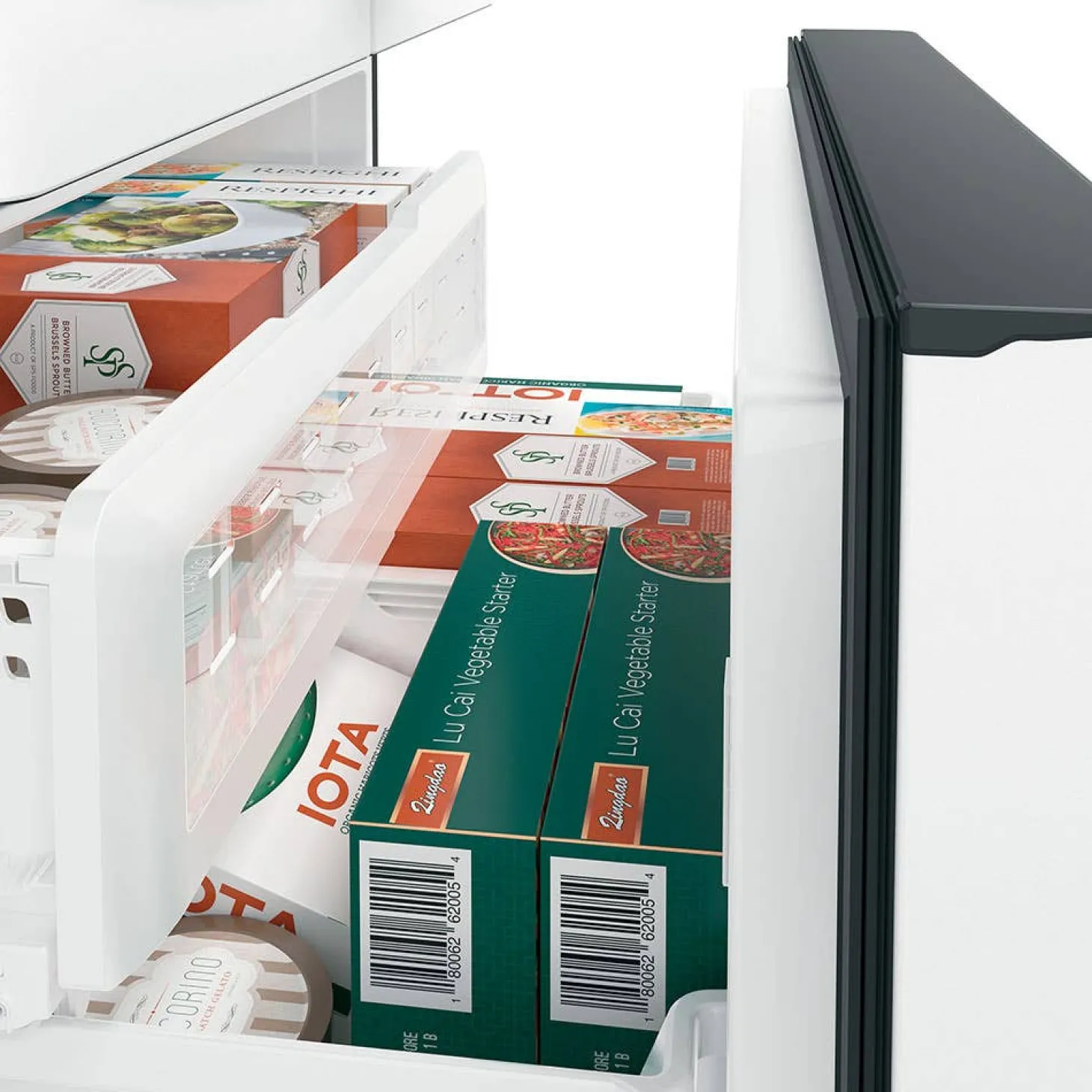 CAFE Réfrigérateur 22,1 pi3 36 po Blanc Congélateur en bas, Portes françaises - CYE22TP4MW2