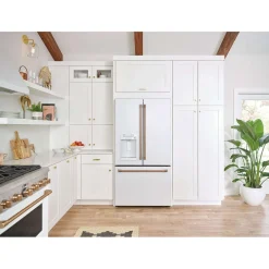 CAFE Réfrigérateur 22,1 pi3 36 po Blanc Congélateur en bas, Portes françaises - CYE22TP4MW2