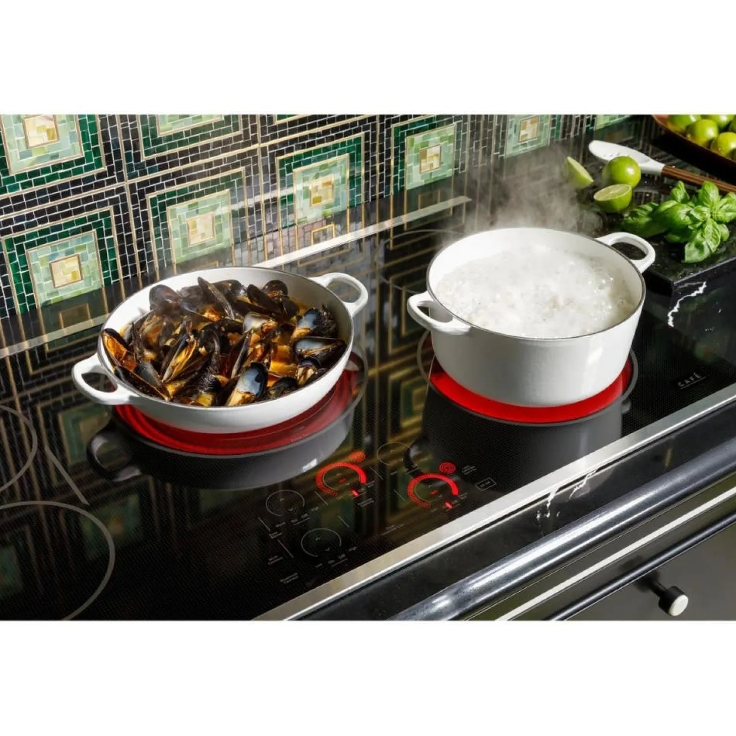 CAFE Table de cuisson Vitrocéramique Acier inoxydable 36" Acier inoxydable - CEP90362TSS