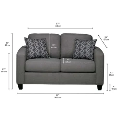 Causeuse - gris charbon
