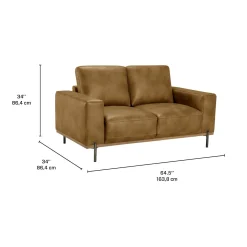 Causeuse avec assises profondes - brun