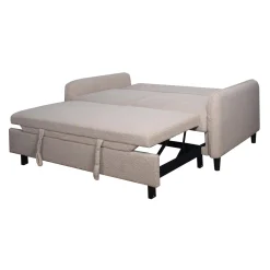 Causeuse convertible en tissu bouclé