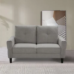 Causeuse en tissu - beige