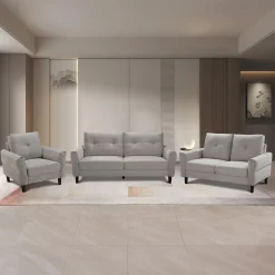 Causeuse en tissu - beige