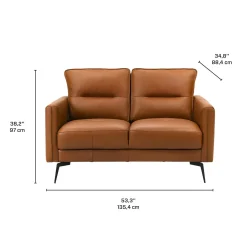 Causeuse en tout cuir véritable