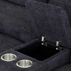 Causeuse inclinable avec console et porte-gobelets