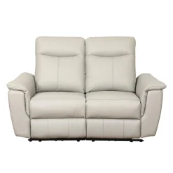Causeuse inclinable électrique en cuir véritable