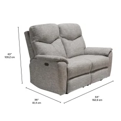 Causeuse inclinable électrique - taupe