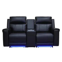 Causeuse inclinable électrique avec massage, chaleur, console et système de son intégré