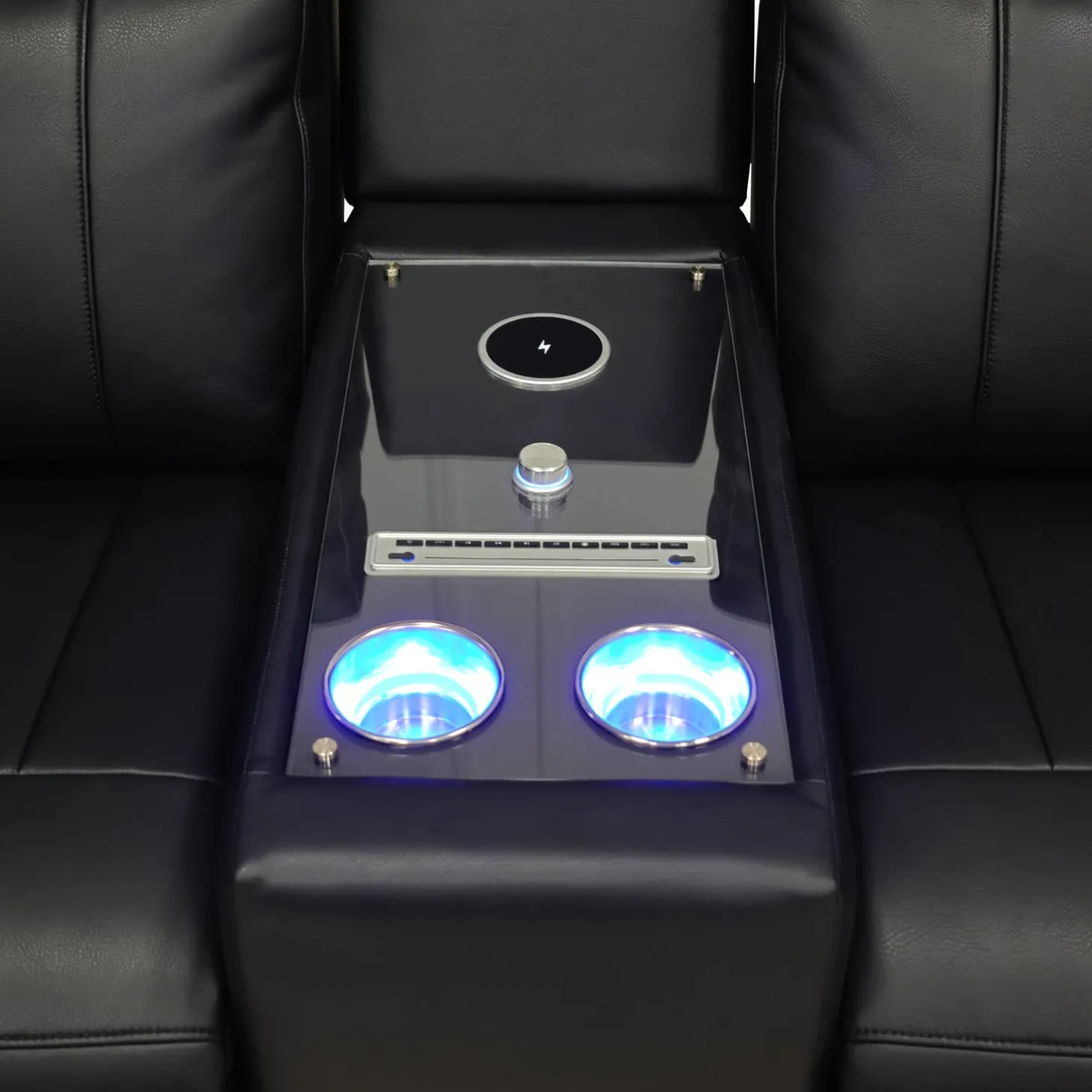 Causeuse inclinable électrique avec massage, chaleur, console et système de son intégré