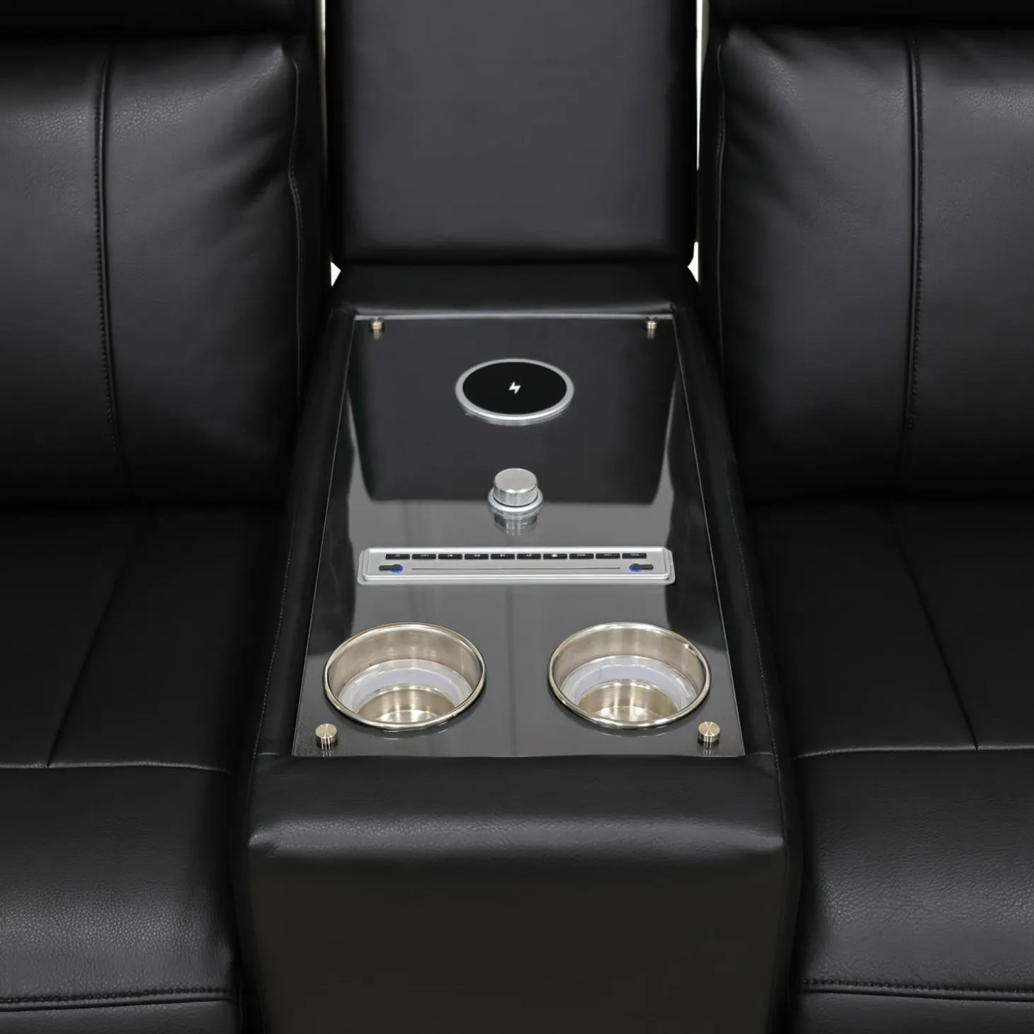 Causeuse inclinable électrique avec massage, chaleur, console et système de son intégré