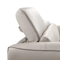 Causeuse électrique inclinable avec appuis-tête ajustables - cuir véritable